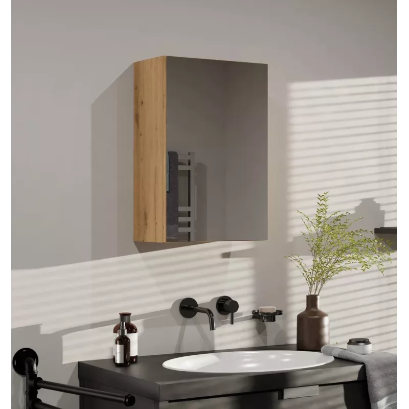 Top E Shop POLA 1DL ARTISAN Badezimmer-Aufbewahrungsschrank, Eiche