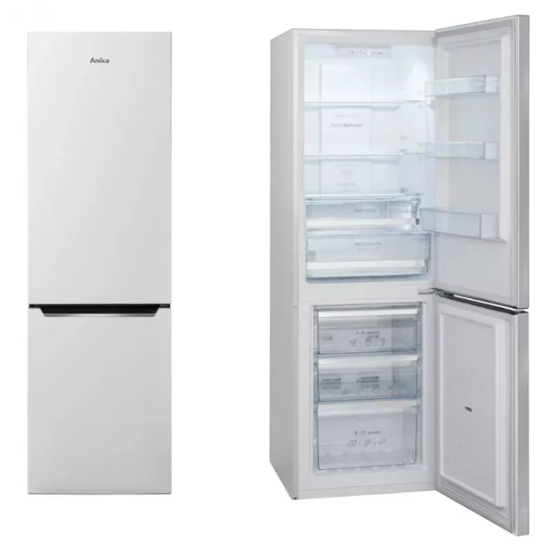 Kühl-Gefrierkombination AMICA FK2695.2FT(E) — 269 l, Gefrierfach unten, weiß, R600a