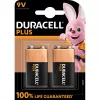 Duracell Plus 9V-Batterie (MN1604 / 6LR61), 2er-Pack