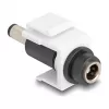 DeLOCK Keystone-Modul DC 5,5 x 2,1 mm Buchse auf Stecker weiß