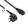 Akyga AK-PC-06A Netzkabel CEE 7/7 auf IEC C13, 3 m, schwarz
