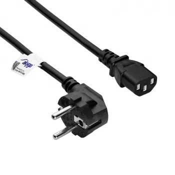 Akyga AK-PC-06A Netzkabel CEE 7/7 auf IEC C13, 3 m, schwarz