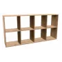 Top E Shop MALAX 2X4 ARTISAN Bücherregal für das Wohnzimmer