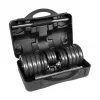 REBEL ACTIVE Verstellbare Hanteln im Koffer 30 kg mit Stange