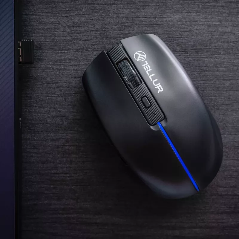 Tellur Silent Click Wireless Maus Schwarz