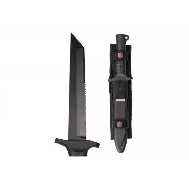 Mil-Tec German Combat Knife 2000 15362100 Messer, Stahl 440, schwarz