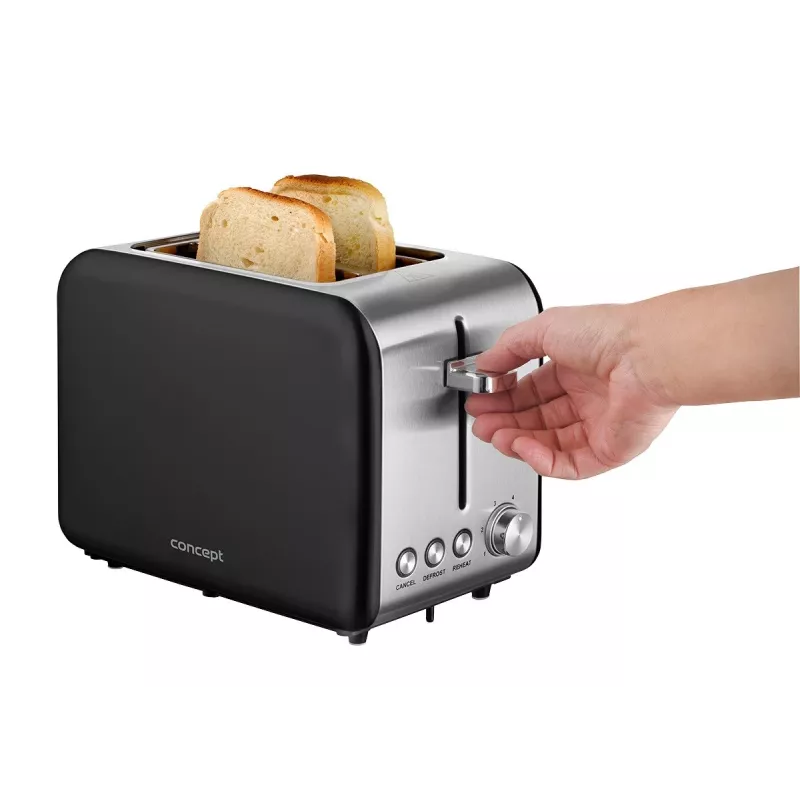 Toaster TE2052 Edelstahl schwarz