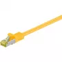 Wentronic Goobay Cat.7 Rohkabel Patchkabel, S/FTP (PiMF), Gelb, 1,5 m – LSZH halogenfrei, Kupfer, RJ45-Stecker (91593)