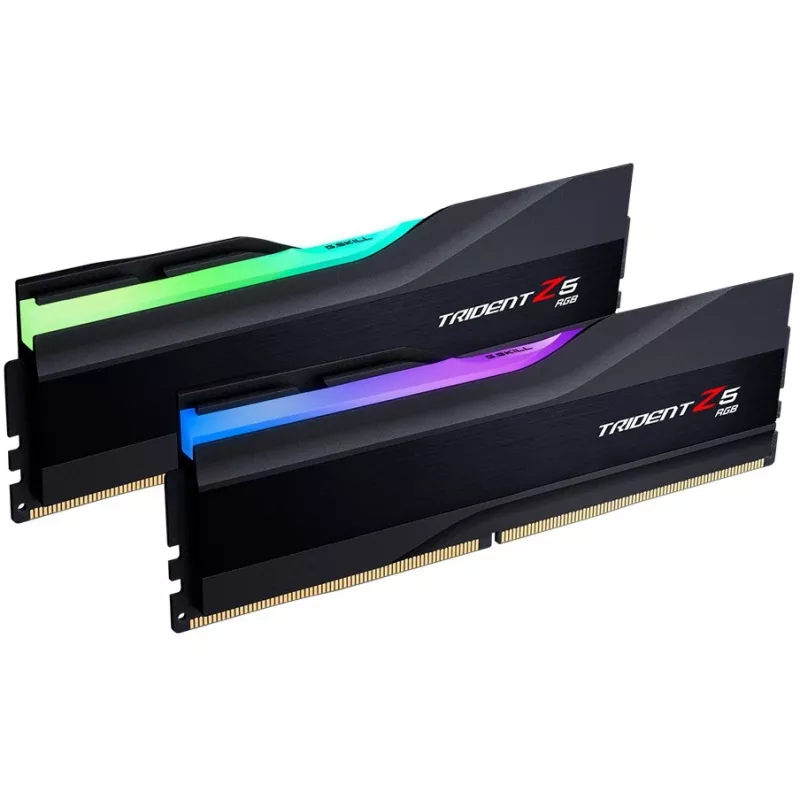 DIMM 32 GB DDR5-6000 (2x 16 GB) Dual-Kit, Arbeitsspeicher schwarz, F5-6000J3036F16GX2-TZ5RK, Trident Z5 RGB, INTEL XMP