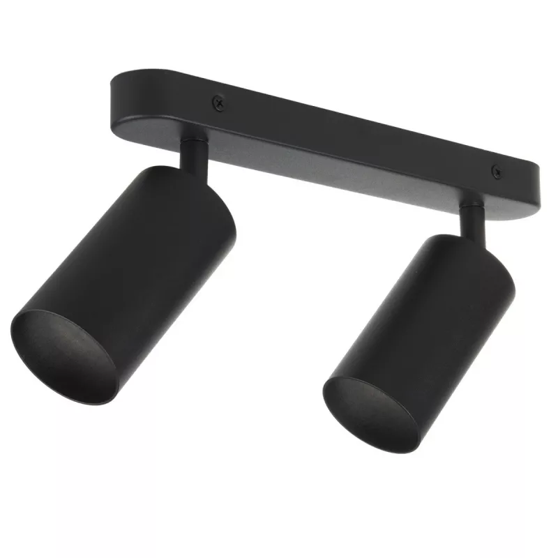 Maclean MCE452 B Wand- und Deckenstrahler, beweglich, Aluminium, 2xGU10, Schwarz matt