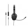 Acer AHW154 GP.HDS11.02D kabelgebundenes Office-Headset, Stereo, Klinkenanschluss, integriertes flexibles Mikrofon, schwarz