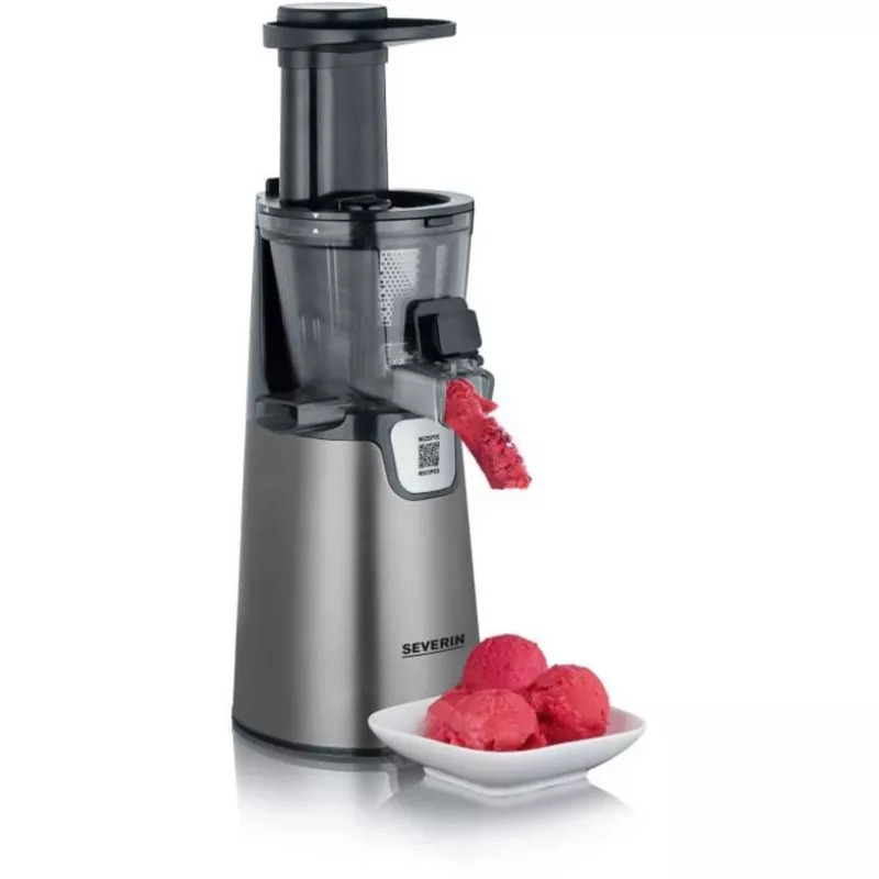 Severin ES 3571 Slow Juicer Entsafter, 150 W, Schwarz/Metallic