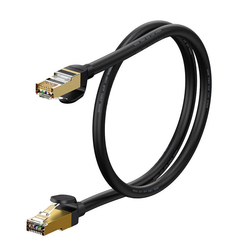 Baseus Ethernet RJ45, 10Gbps, 1m Netzwerkkabel (schwarz)