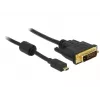 Videokabel-Adapter DeLOCK 83586 Micro-HDMI auf DVI-D 2 m Schwarz