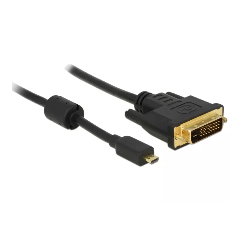 Videokabel-Adapter DeLOCK 83586 Micro-HDMI auf DVI-D 2 m Schwarz