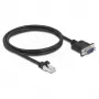 DeLOCK 64351 CAN-Bus-Kabel RJ45-Stecker auf D-Sub-9-pol-Stecker, Cat.5e STP, 1 m, Schwarz