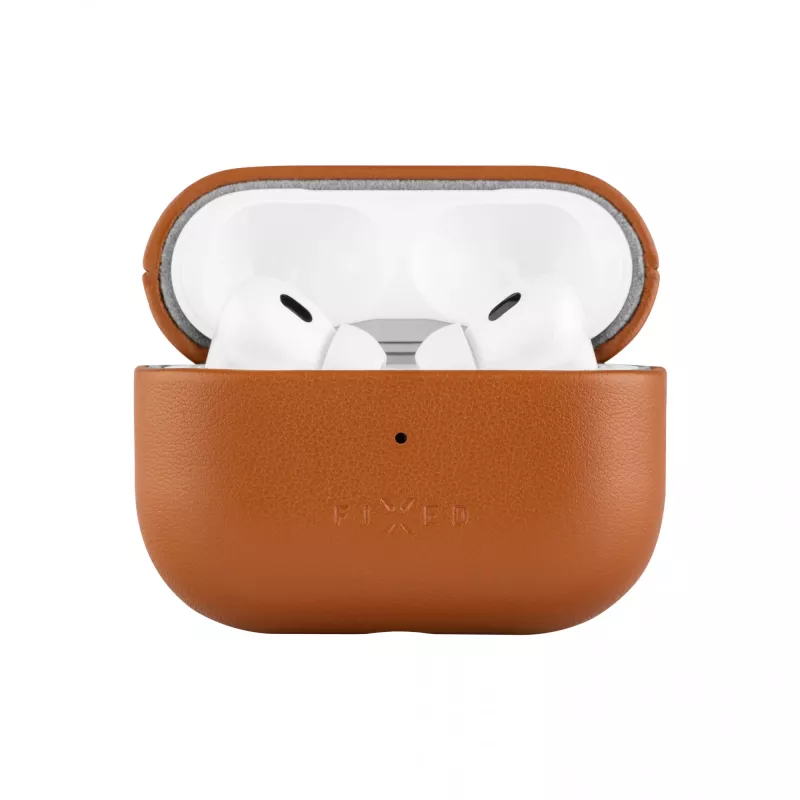 Fixed | Earbuds Case mit MagSafe-Unterstützung | Apple AirPods Pro 2/Pro 2 (USB-C) | Braun | Leder