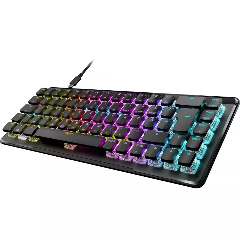 Vulcan II Mini Air, Gaming Keyboard schwarz, DE-Layout, TITAN II Optical Red