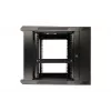 Extralink Rackmount-Gehäuse 6U 600x600 AZH Schwarz wandmontiert, schwenkbar