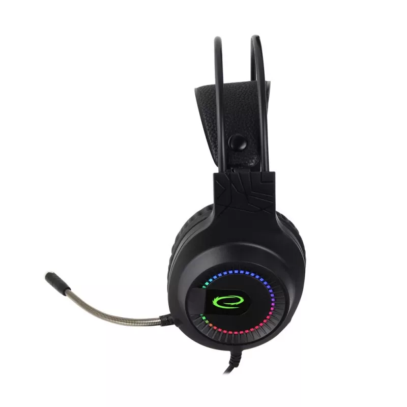 Esperanza EGH7100 Courser Gaming-Headset mit Mikrofon, 7.1 Virtual Surround, USB 2.0, Lautstärkeregler, Schwarz