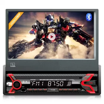 Audiocore AC9100 Radio Auto Digital Schwarz, Rot