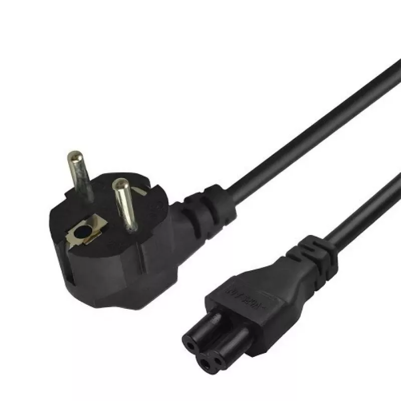 Savio CL-158 Netzkabel IEC C5 auf C/E/F-Stecker, 3 m, Schwarz