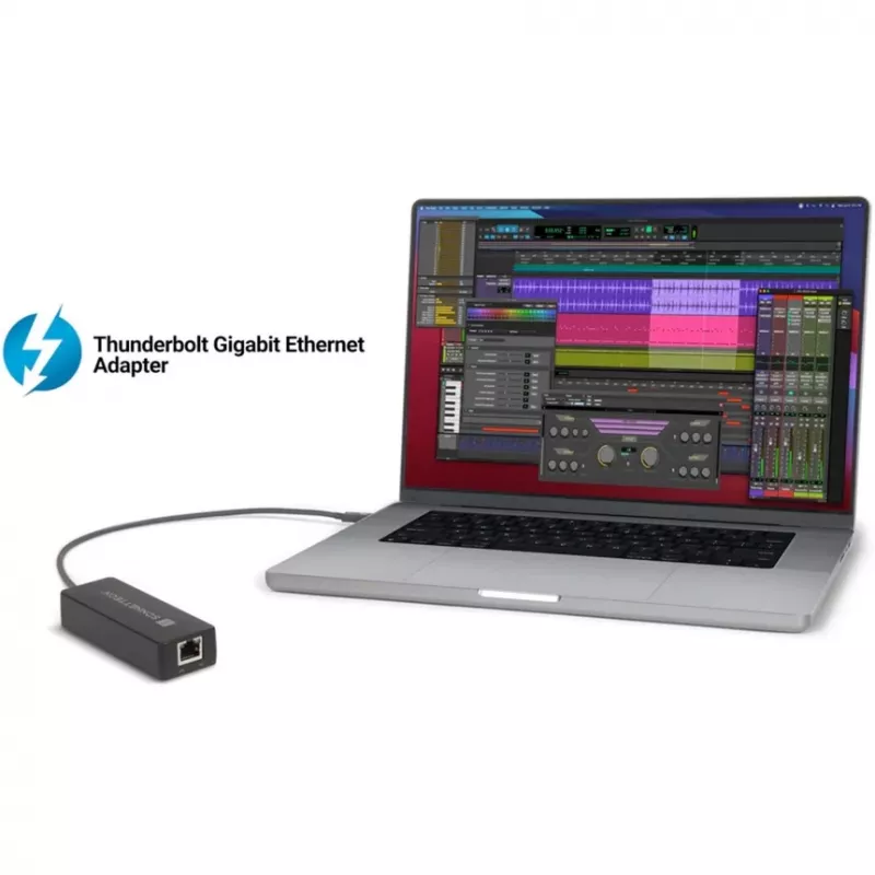 Sonnet Thunderbolt AVB Gigabit Ethernet Adapter für Macs, Schwarz