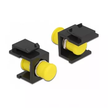 Keystone-Modul DELOCK 86851, flacher FC-Stecker, schwarz, 16,5×24×21,8 mm