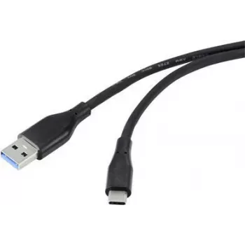 USB-Kabel USB 3.2 Gen1 3.0 3.1 USB-C Stecker 3,00 m Schwarz (RF-4995178)