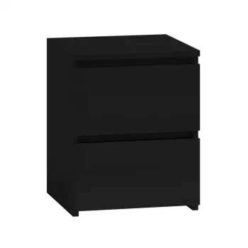 Nachttisch top e shop M2 CZERŃ, 2 Schubladen, schwarz, 300×300×400 mm