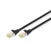Digitus Professional - Patchkabel - RJ-45 (M) zu RJ-45 (M) - 25 cm - SFTP - CAT 6a - halogenfrei, vergossen - Schwarz (DK-1644-A-0025/BL)