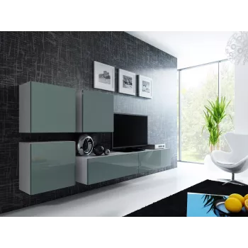 Cama Square Schrank VIGO 50/50/30 weiß/grau glänzend