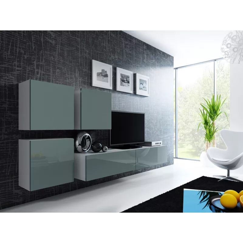 Cama Square Schrank VIGO 50/50/30 weiß/grau glänzend
