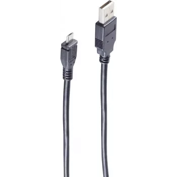 USB-Kabel ShiverPeaks BASIC-S Micro USB-A auf USB-B 3,0 m, USB 2.0
