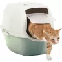 Rotho Bailey Katzentoilette mit Haube, Grün / Weiß