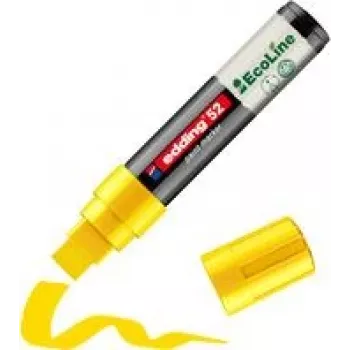 Marker Edding 52 EcoLine Gelb 4,0–15,0 mm — Permanentmarker mit Keilspitze, nachfüllbar