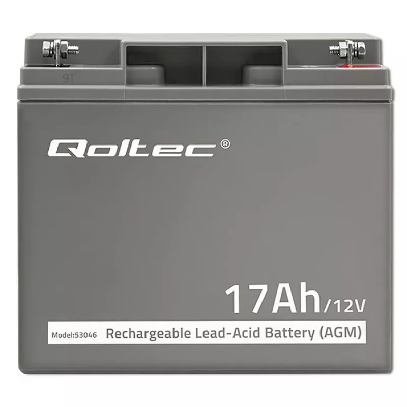 Qoltec 53046 AGM-Akku 12 V 17 Ah, max. 255 A