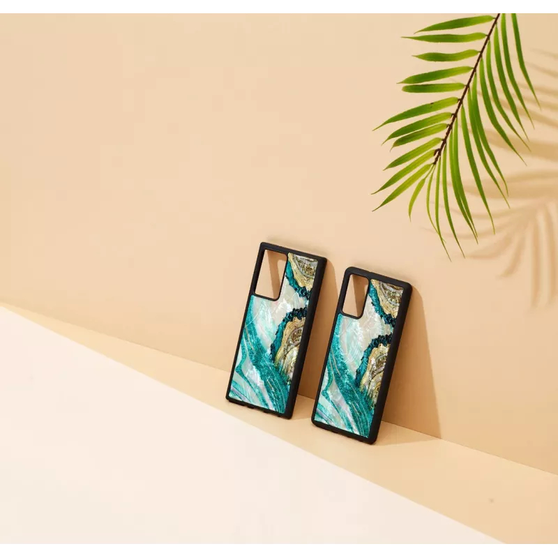 Schutzhülle iKins für Samsung Galaxy Note 20 — Aqua Agate Design