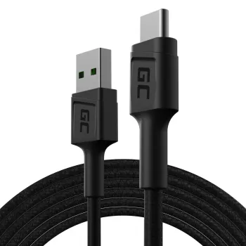 USB-Kabel Green Cell KABGC19 USB 2.0 2m USB A USB C Schwarz