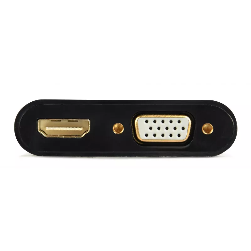 Videokabel-Adapter GEMBIRD A-VGA-HDMI-02 0,15 m — HDMI + VGA (D-Sub) Buchse auf VGA (D-Sub) Stecker, schwarz