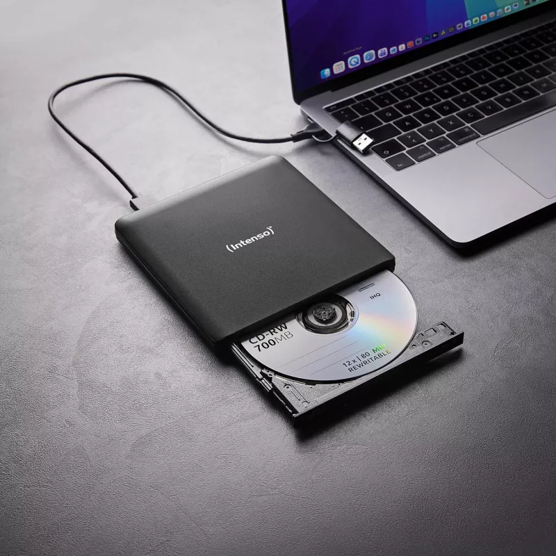 Intenso EOD 500BD Slim externer Blu-ray-Brenner, USB 3.2 Gen 1, Schwarz