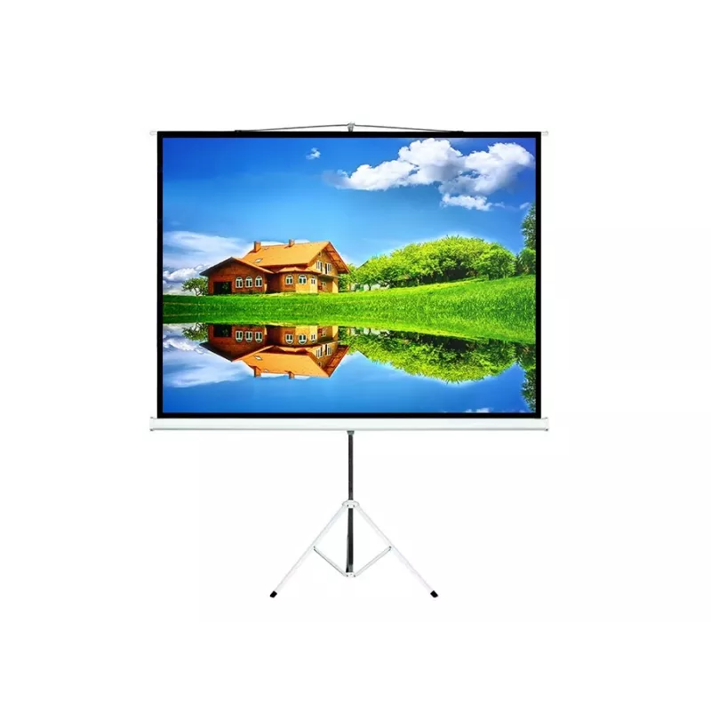 Maclean MC-536 Projektionsleinwand mit Stativ, 72 Zoll, 4:3