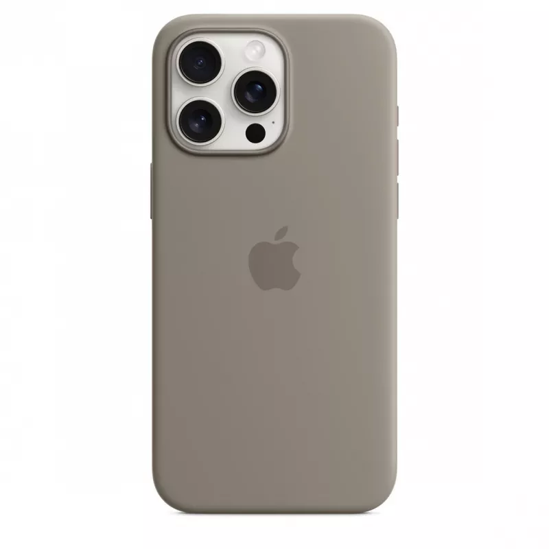 Silikonhülle mit MagSafe für iPhone 15 Pro Max – clay