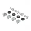 Delock 67319 10"-Leistungsschalterleiste mit Abdeckung und DIN-Schiene, 3U, Metall, Grau