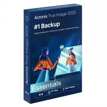Acronis True Image Essentials – 5 PC/Mac, 1 Jahr