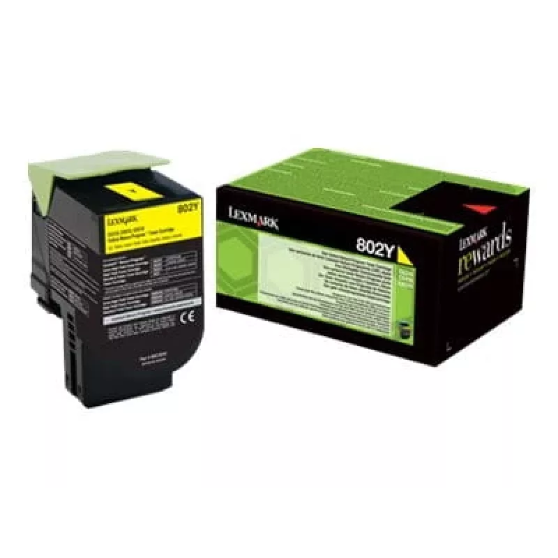 Lexmark 802Y Tonerkartusche (80C20Y0), gelb, 1.000 Seiten