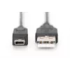 ASM AK-300130-030-S ASSMANN Kabel USB 2.0 HighSpeed Canon USB A/miniUSB B (5pin) M/M Schwarz 3m