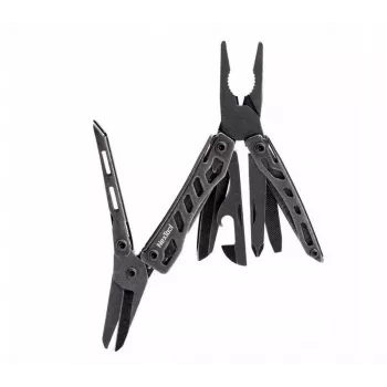 Multitool Nextool Mini FLAGSHIP NE20122 — 10-in-1 kompaktes Edelstahl-Multitool, schwarz, 67×27×17 mm, 83 g