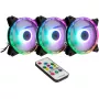 INTER-TECH Argus RS-07 RGB 120-mm-Gehäuselüfter-Set, 3er-Set, mit Fernbedienung, Schwarz