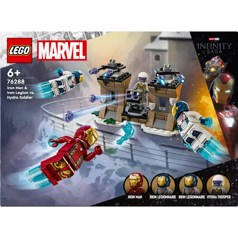 Bauset LEGO-Set 76288 Marvel Super Heroes Iron Man Iron Legion mit HYDRA-Soldat-Minifigur, baubares Modell